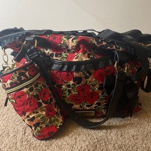 Betsey Johnson Rose Floral Diaper Bag